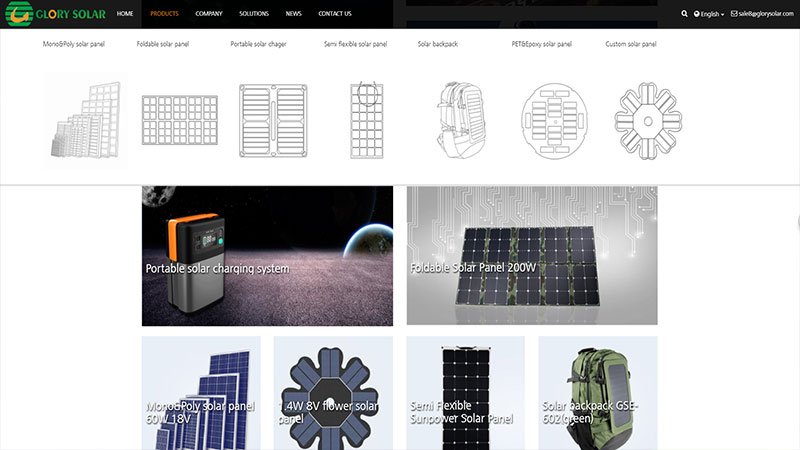 B2B獨立站：太陽能產品 - HTML5自適應海外營銷網站